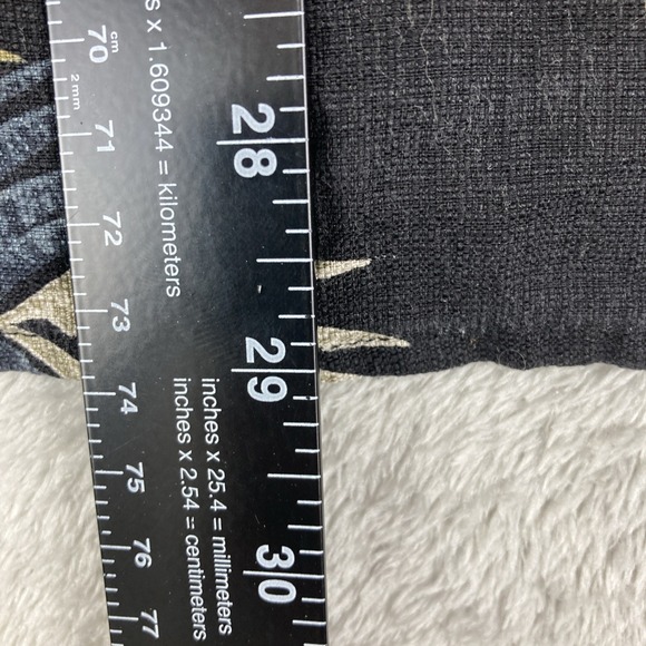 Cellinni‎ Silk Hawaiian Shirt Medium Black Palm Button Up Short Sleeve Resort - Picture 8 of 10